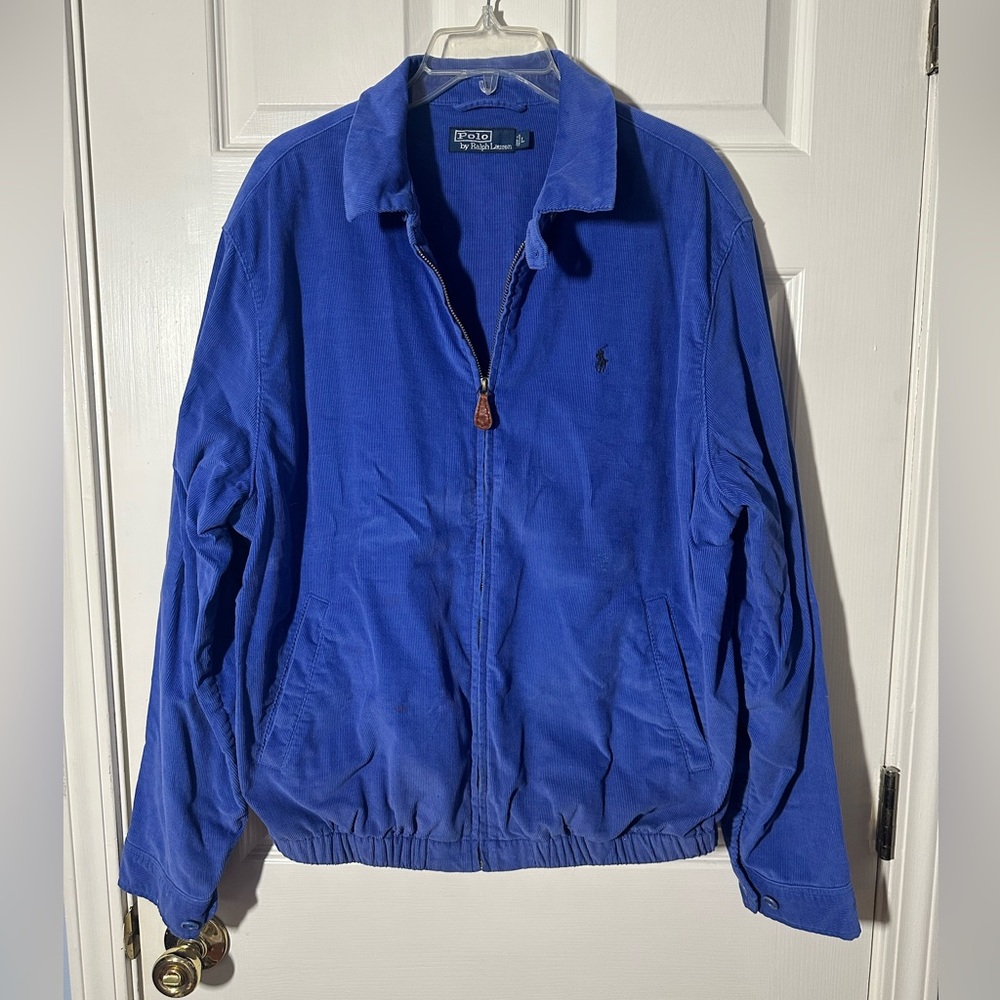 Vintage Ralph Lauren Men's Blue Lightweight Jacket
